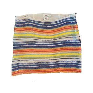 Sequin Mini Skirt- Vinyard Vines- Size 10- Silk Shell- Polyester Lining